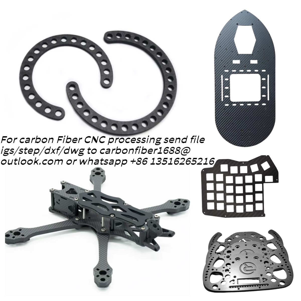 Carbon Fiber Drone Arm - Plaque en fibre de carbone pour