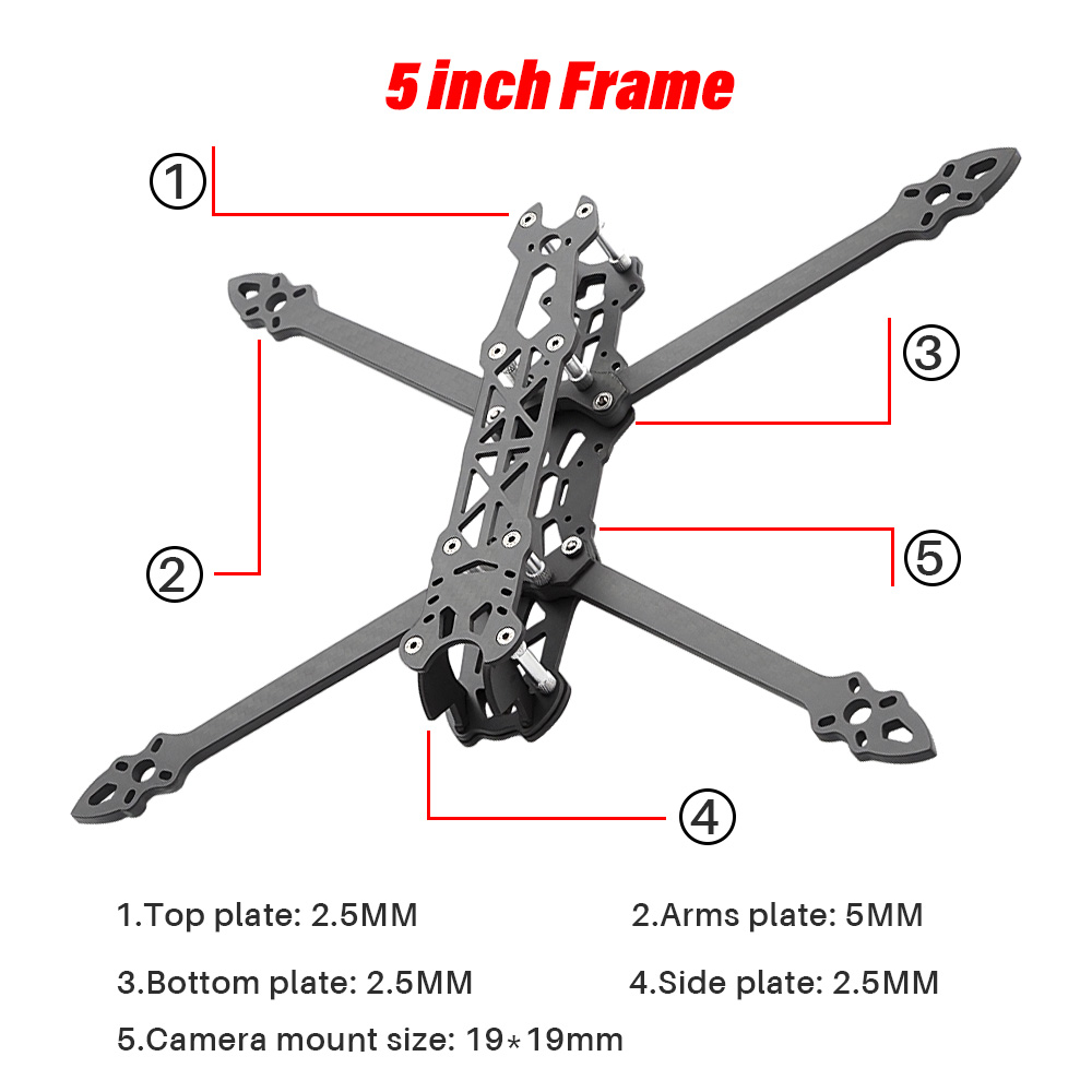Mark4 5 pouces FPV Racing Dron - Carbon Fiber Drone Arm avis et prix
